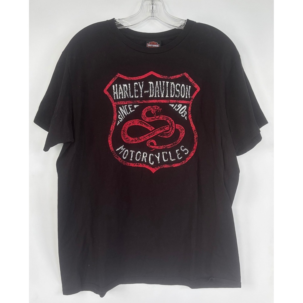 Harley-Davidson Las Vegas Nevada T-Shirt Mens XL Black Red Snake Graphic Tee